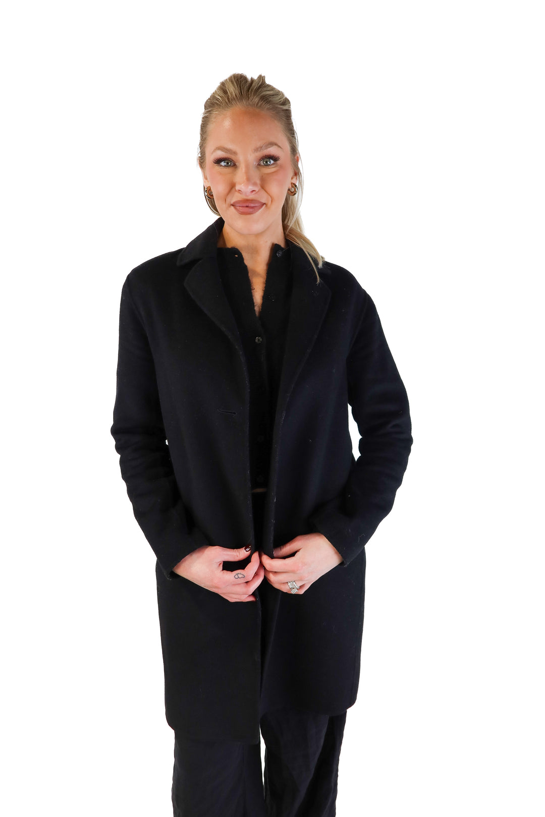 Gap black wool jacket (xs)