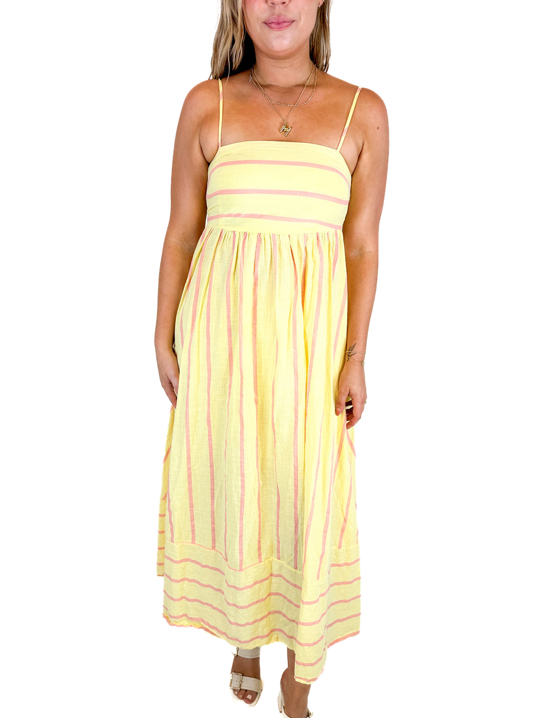Petal and Pup Yellow Sun Dress (L)
