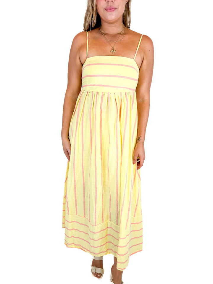Petal and Pup Yellow Sun Dress (L)