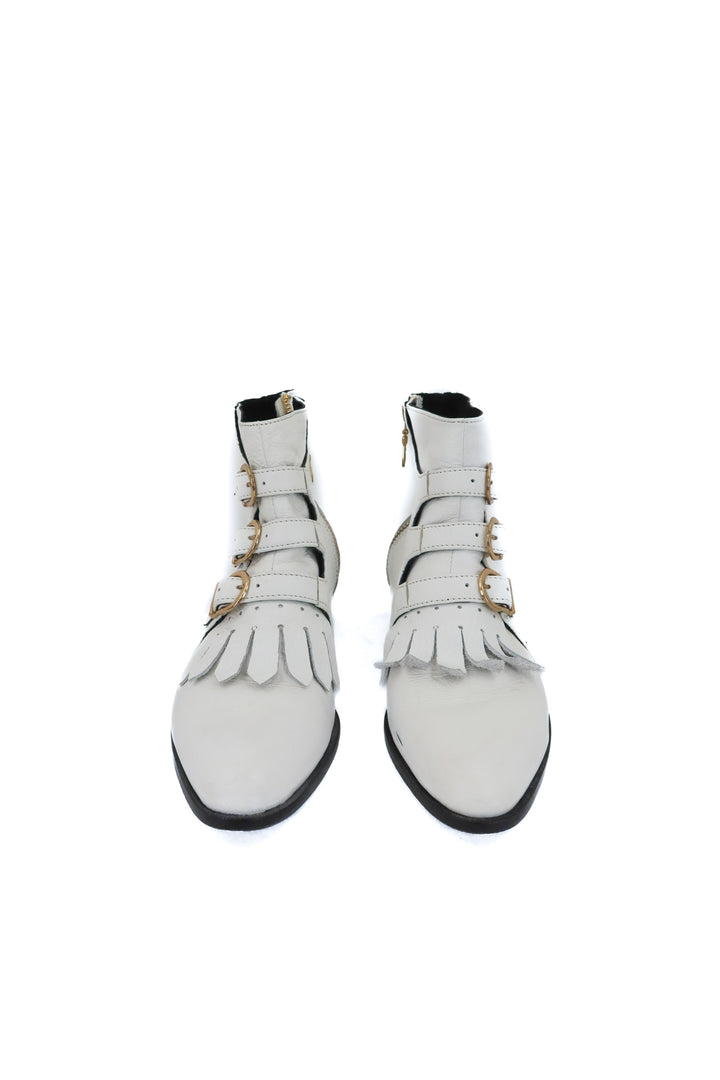modern vice made in nyc white booties (37; retail $598)