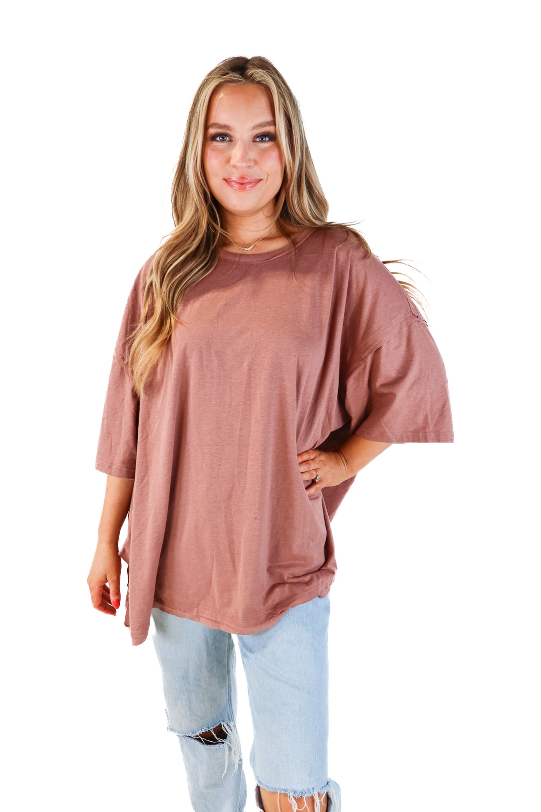 Exlura mauve short sleeve top NWT (XXXL)