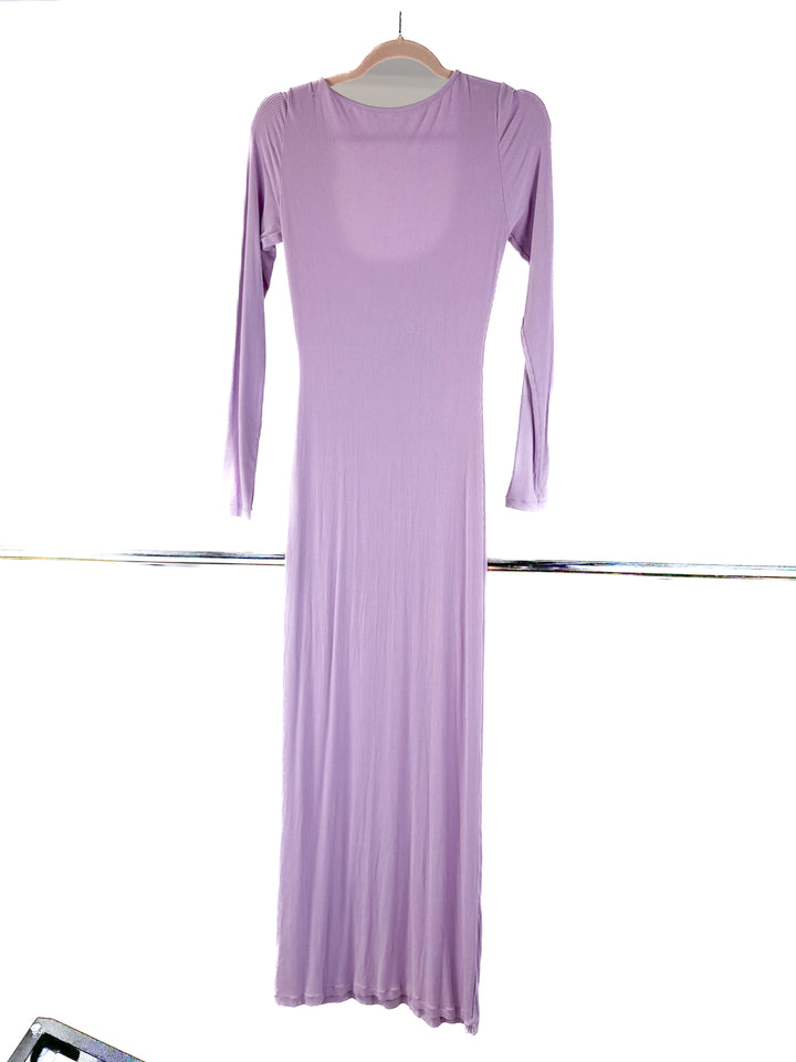 pumiey purple ribbed maxi dress (M)