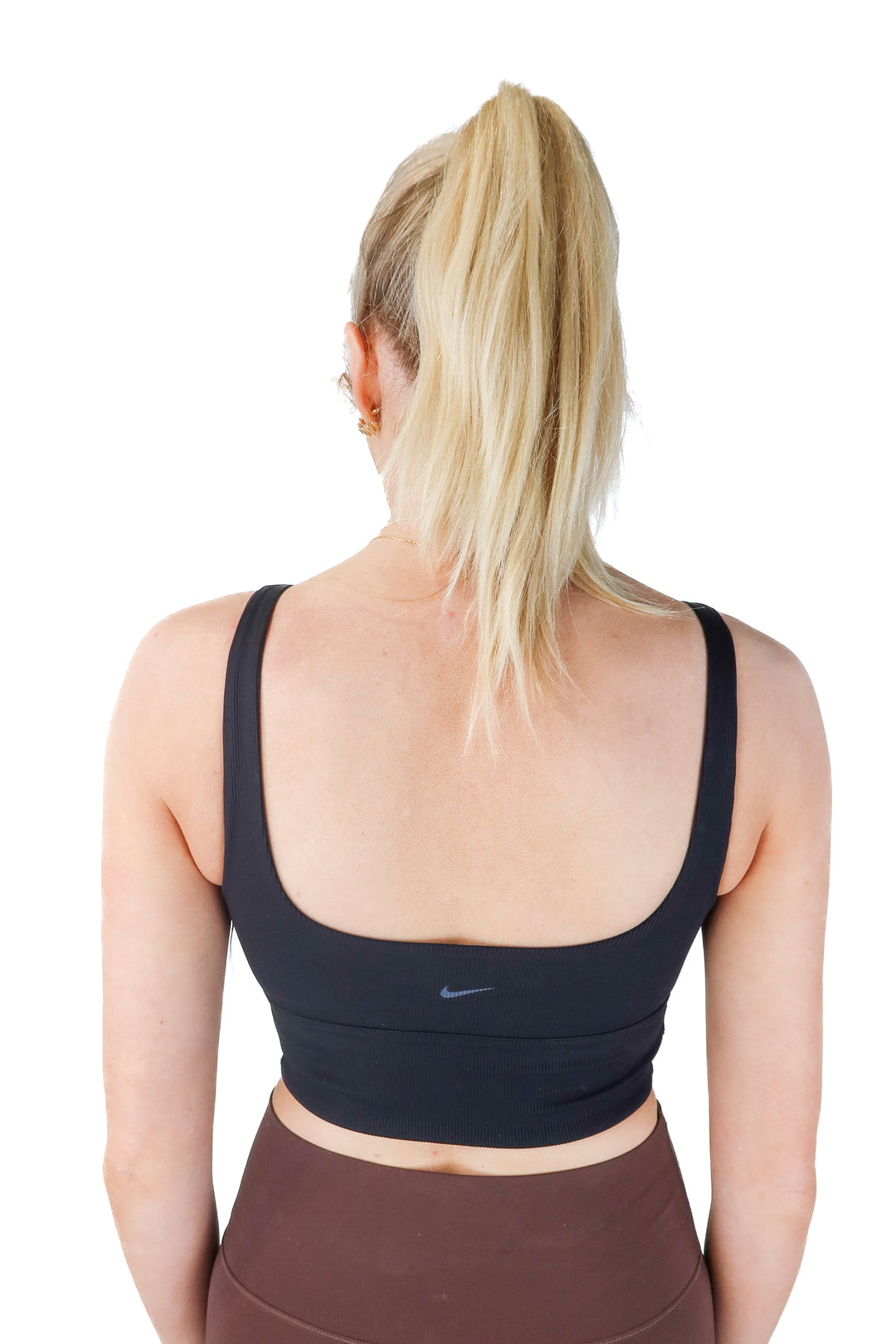 nike black ribbed sports bra