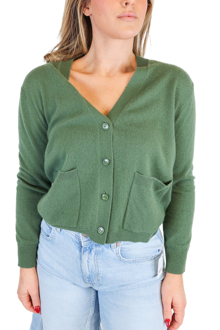 J Crew green knit cardigan (XS; $158)