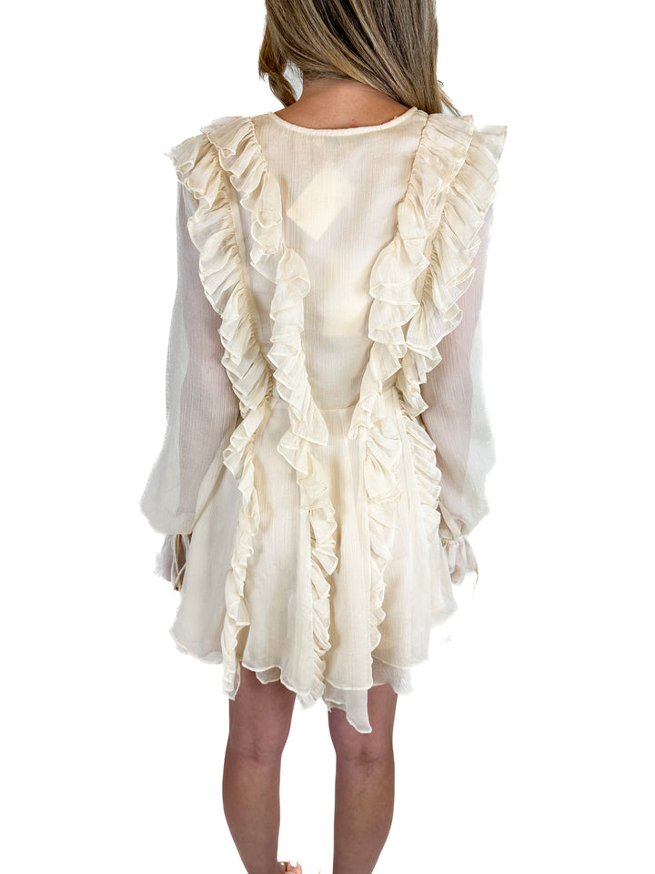 Endless Rose Cream Mini Dress NWT (XS)