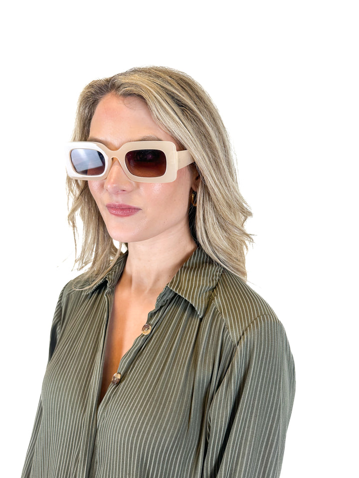 Light Pink Square Sunglasses