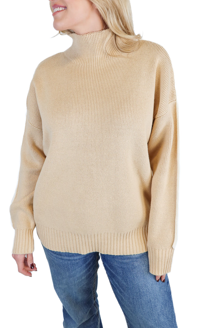 Vici light brown turtleneck sweater (S)