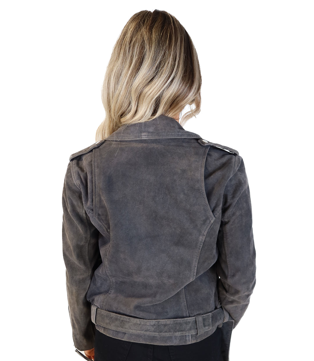 Topshop dark gray suede jacket (2)