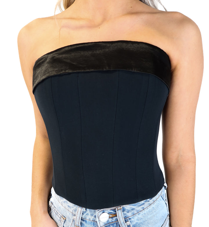 Lovers and friends black corset top NWT (xs; retail $149)
