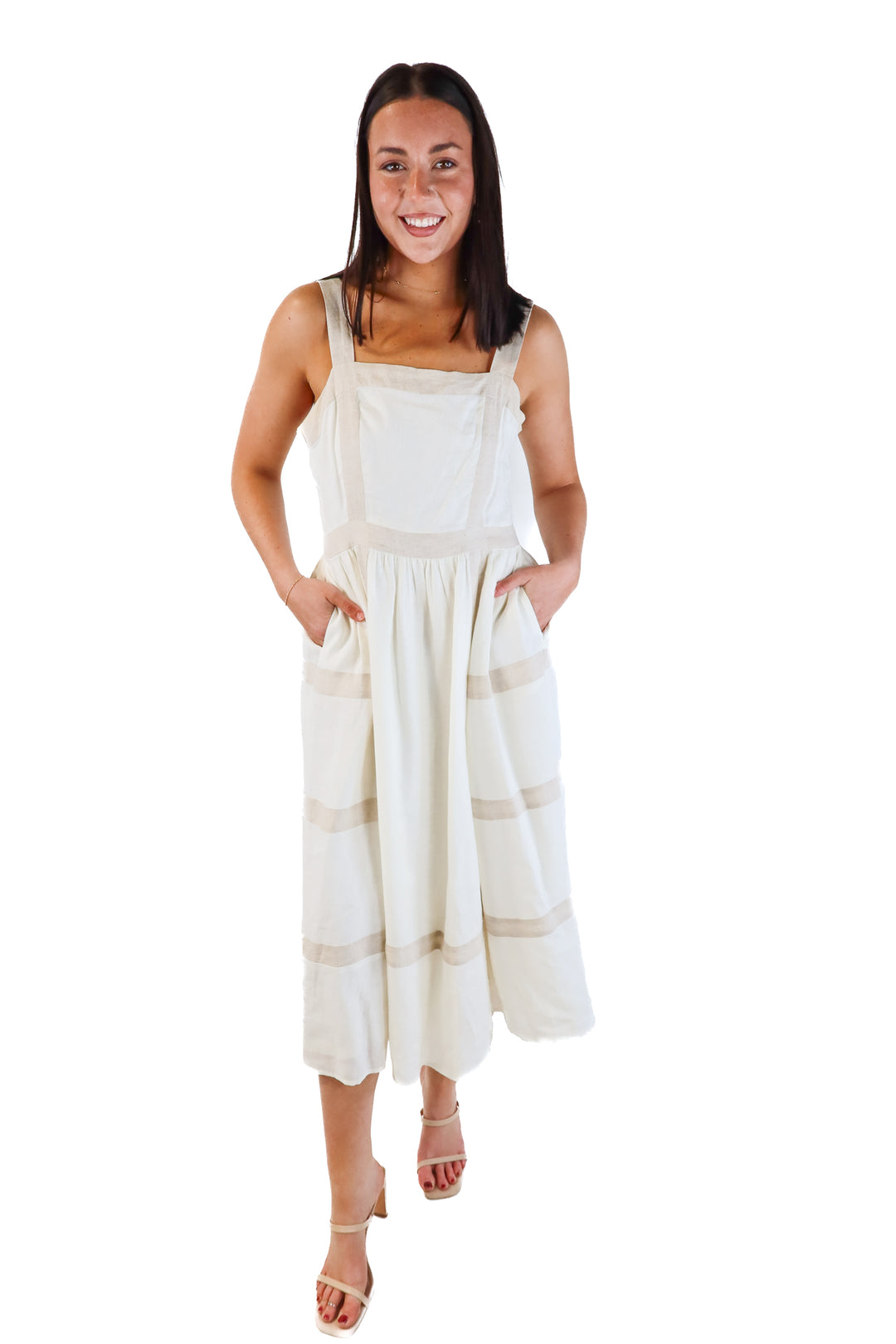 Sancia Cream Sundress (8; retail $189)