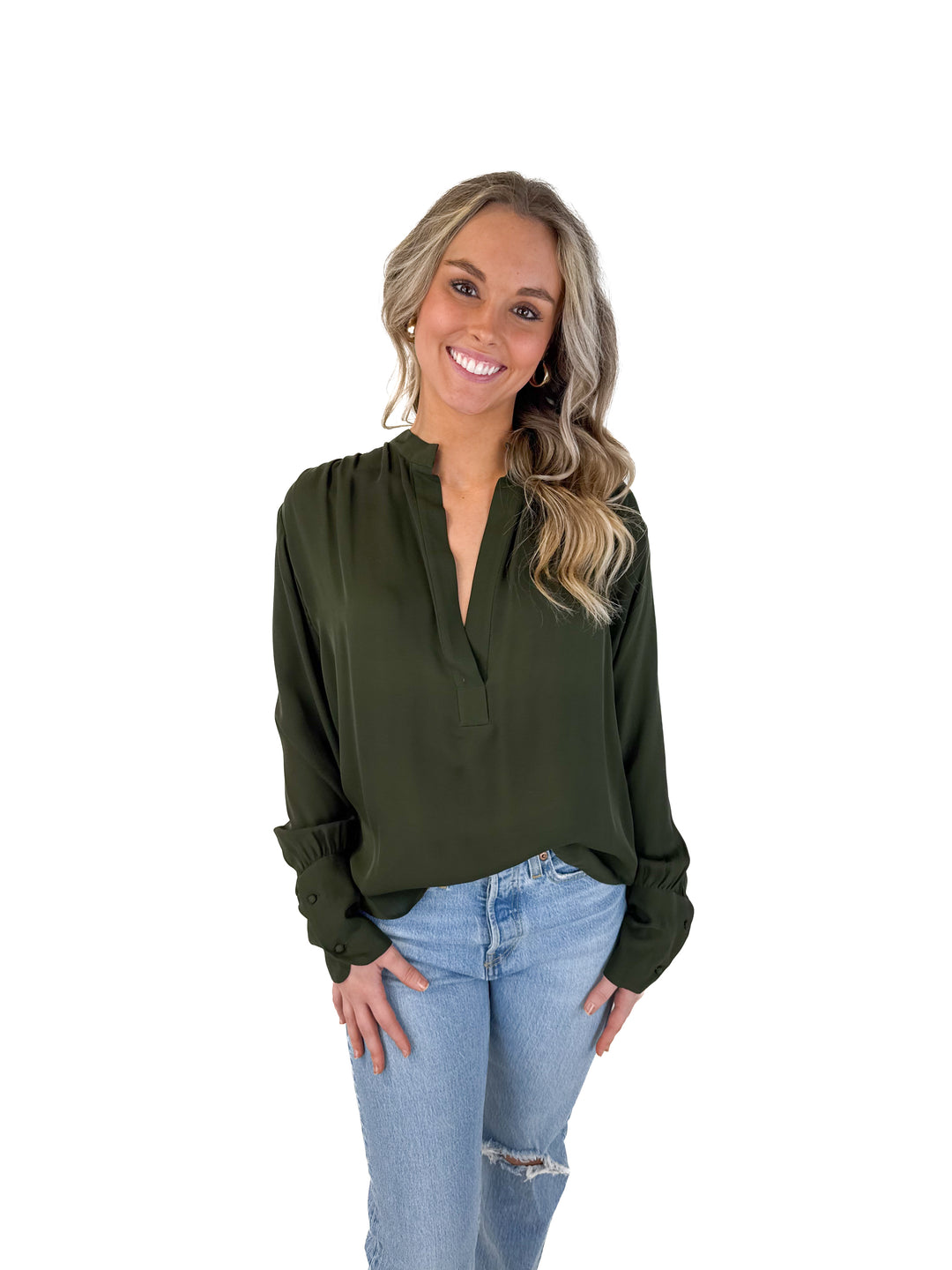 SOLD: Nili Lotan silk chiffon blouse (s)