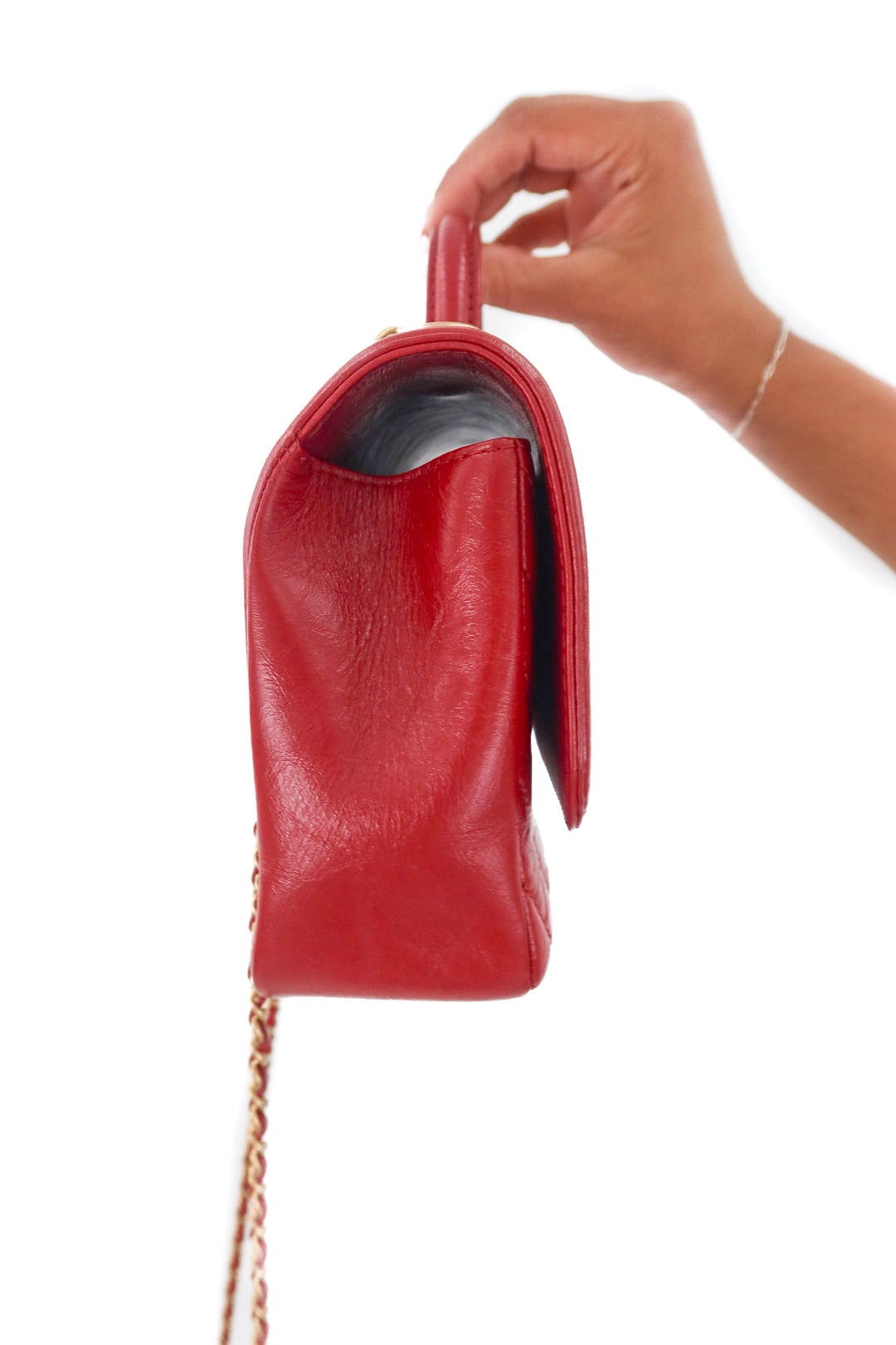 Chanel Chevron Red Two-Way Single Flap (est. retail $8,900)