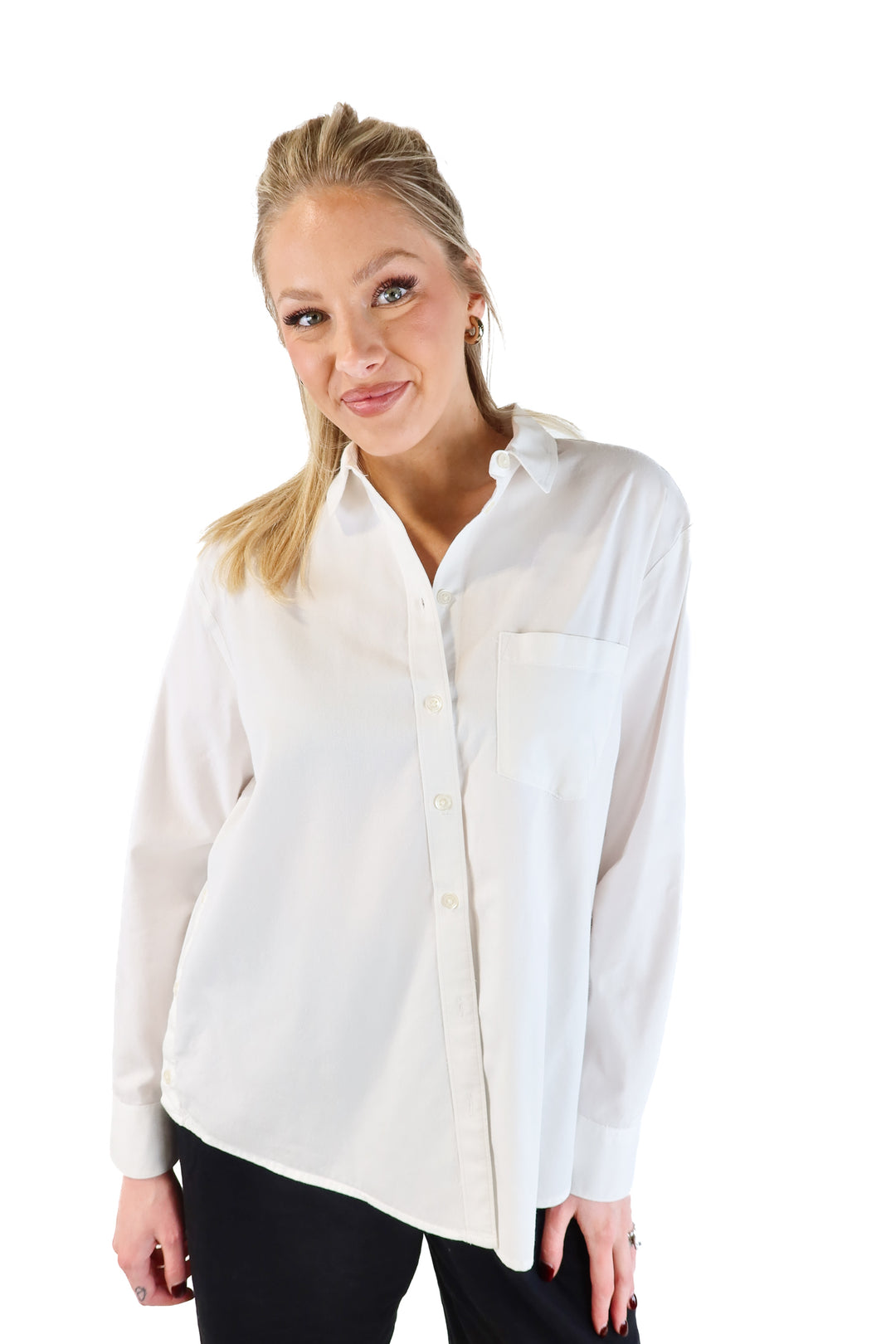 Madewell White Button-Down (M)