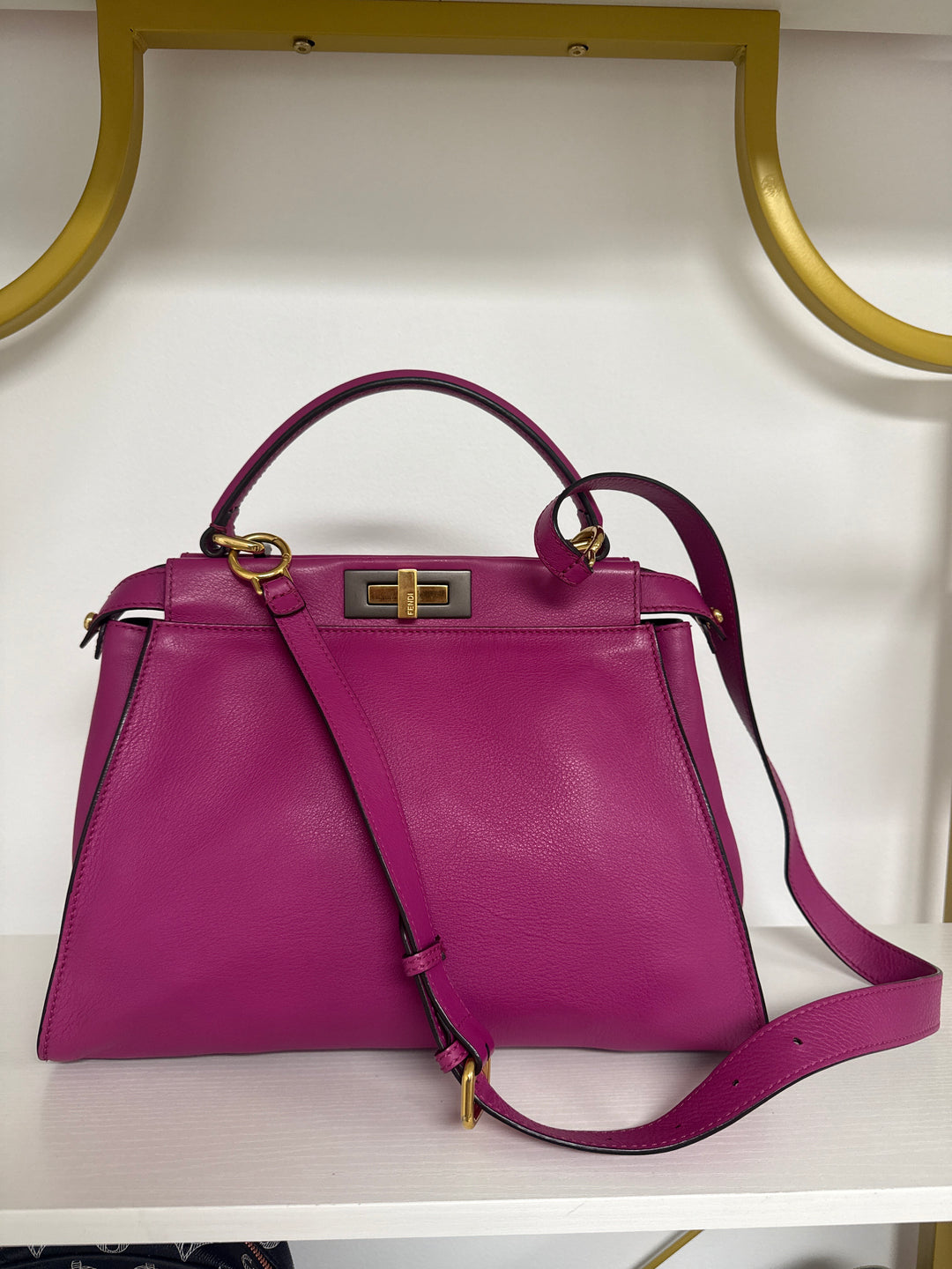 Fendi pink peekaboo handbag (retail $6,100)