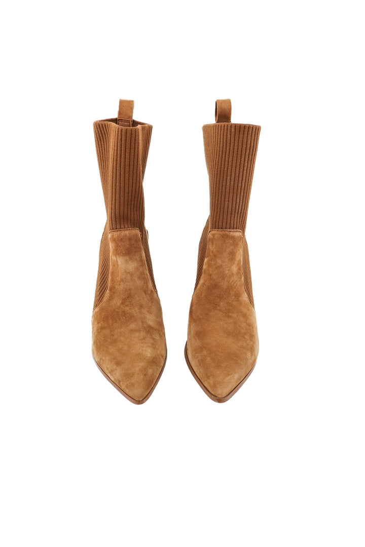 steve madden brown sock booties (9)