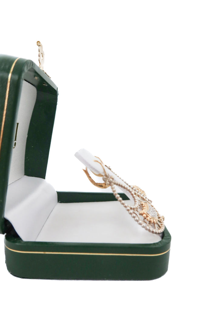 bell jewelers genuine diamond drop earrings (retails approx. $2,500)