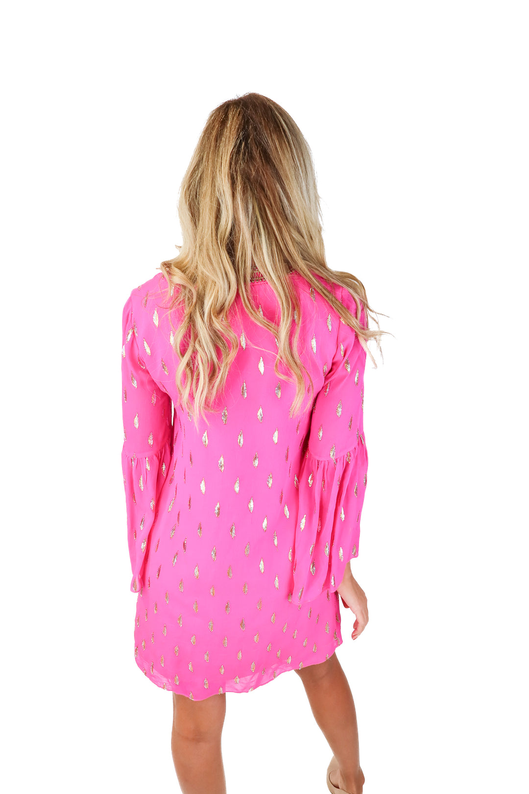 lilly pulitzer pink beaded metallic dress (4; retail $428)
