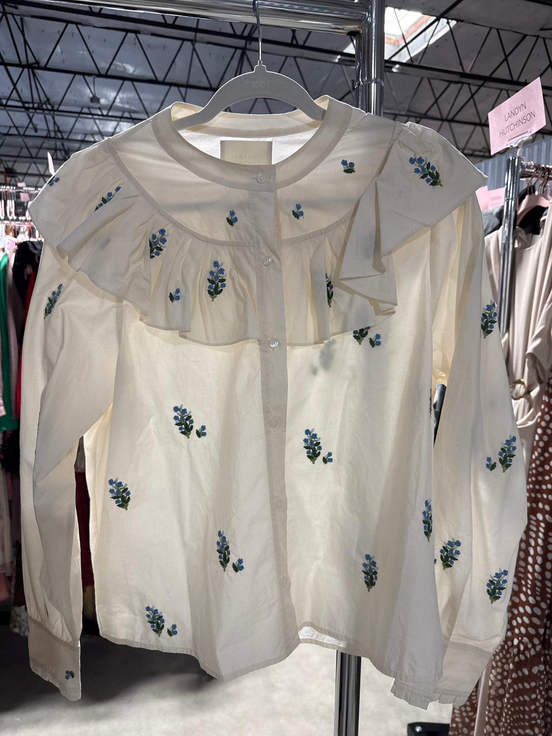 SOLD: Citizens of Humanity Embroidered Floral Top (M; retail $238)