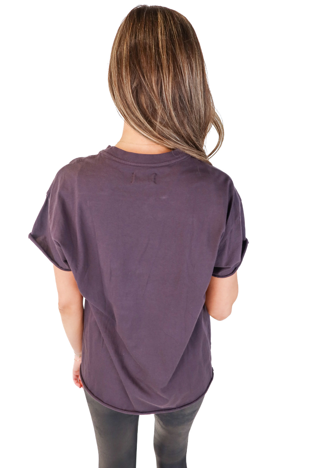 SOLD Tribe Kelley Dark Gray Raw Edge Tee (S; retail $45)
