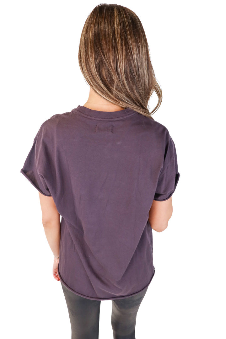 SOLD Tribe Kelley Dark Gray Raw Edge Tee (S; retail $45)