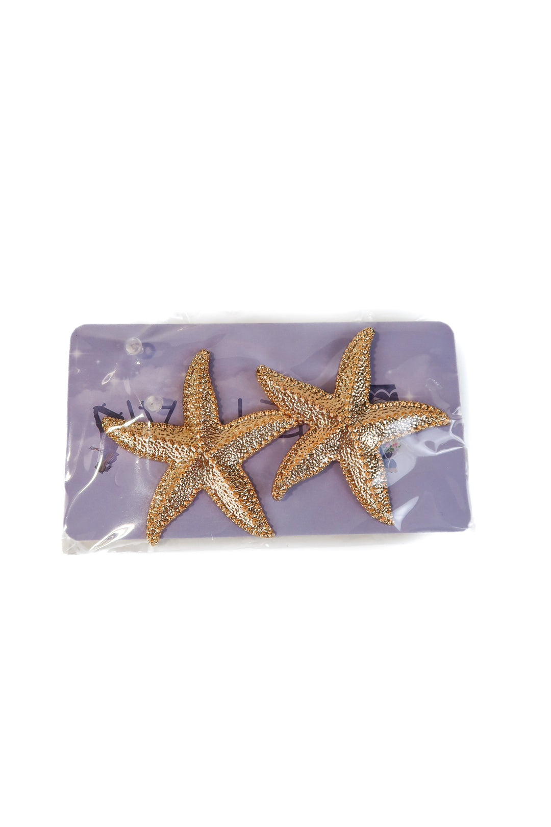 large gold starfish earrings NWT