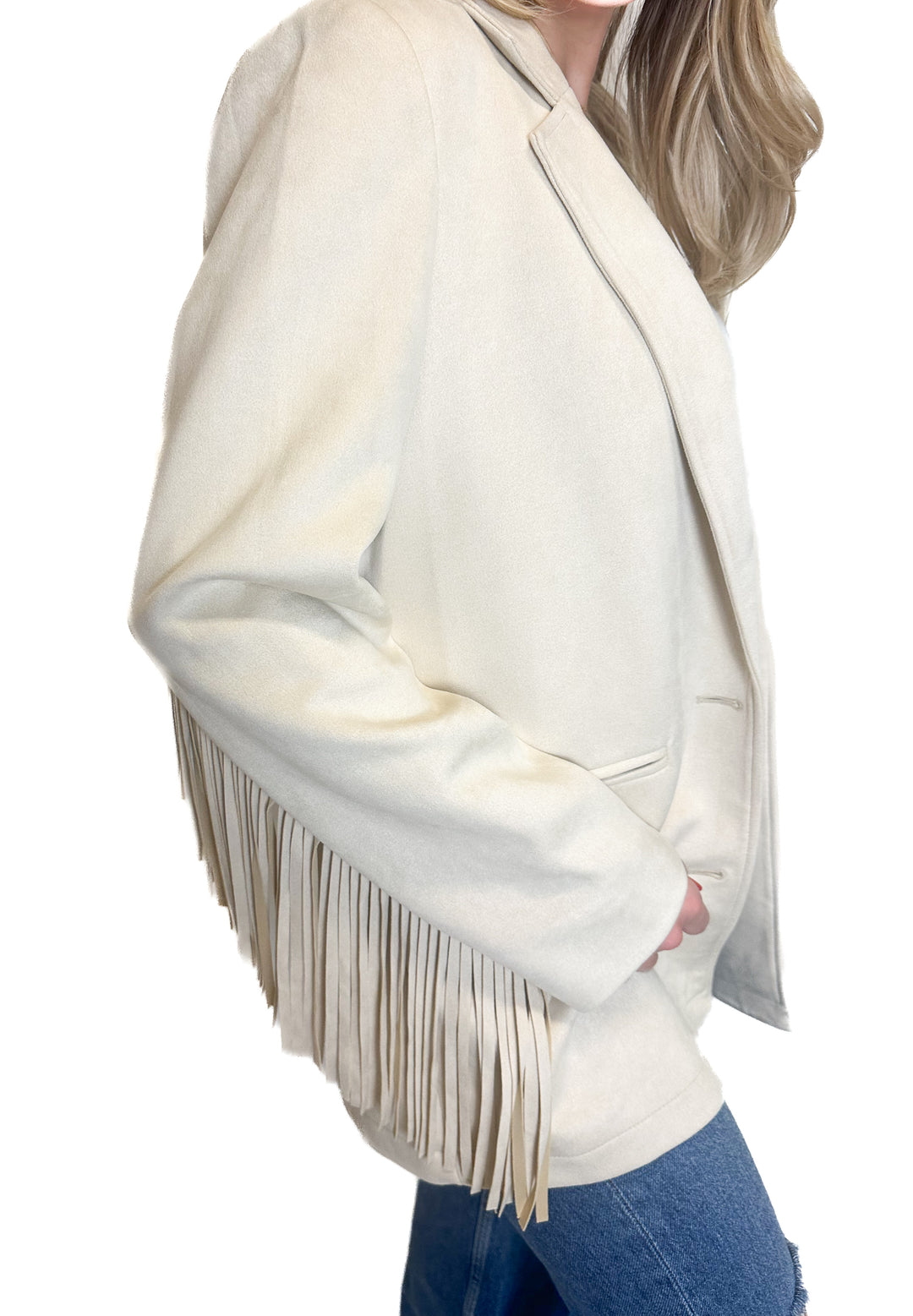 Show Me Your Mumu Faux Suede Fringed Jacket NWT (XS)