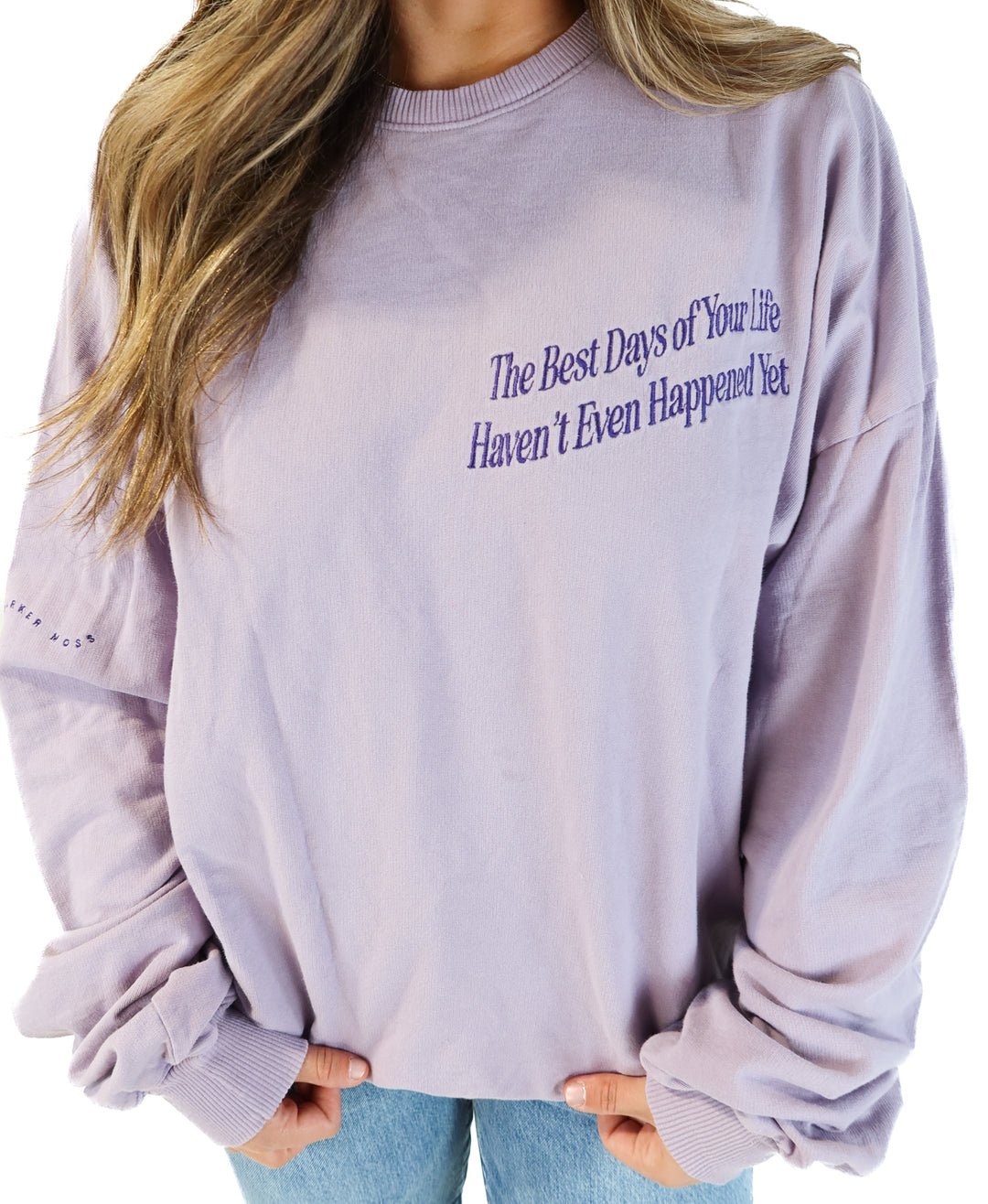 Parker Moss purple graphic Crewneck (xl)