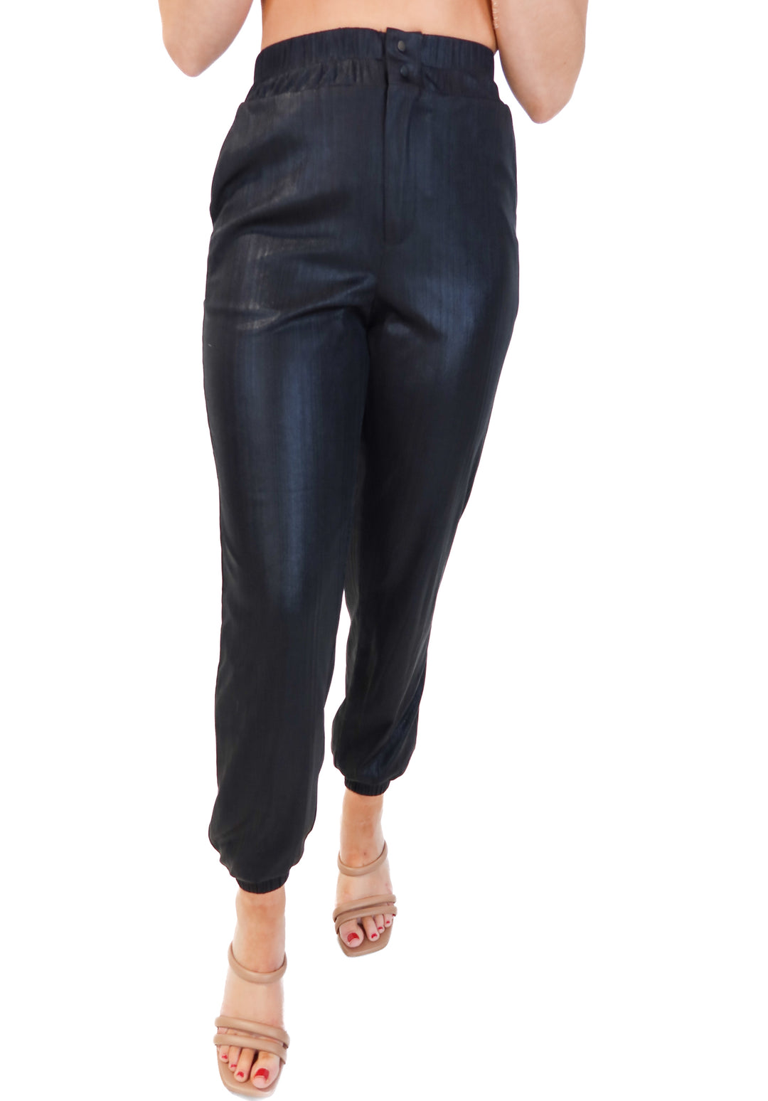 Hours black metallic joggers (xs; retails for $242)