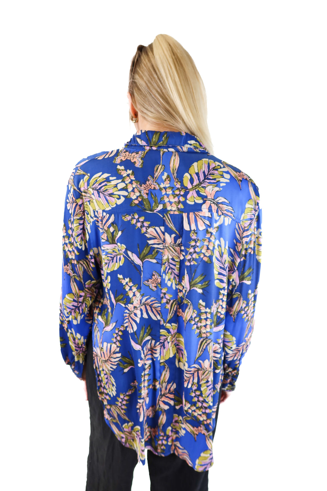 Free People Silky Floral Blouse (S; retail $120)