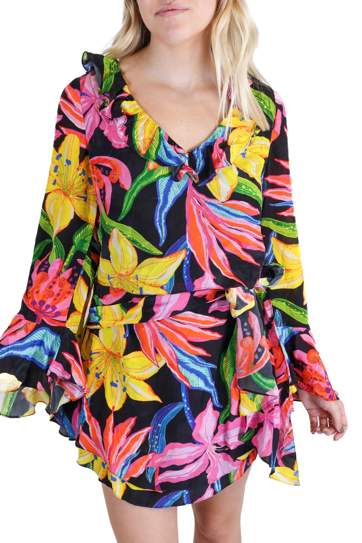 Rococo Sand multi colored floral printed set NWT (S)