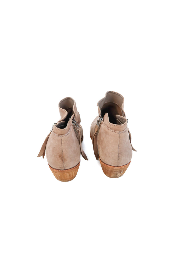 Sam Edelman taupe leather booties (7.5)