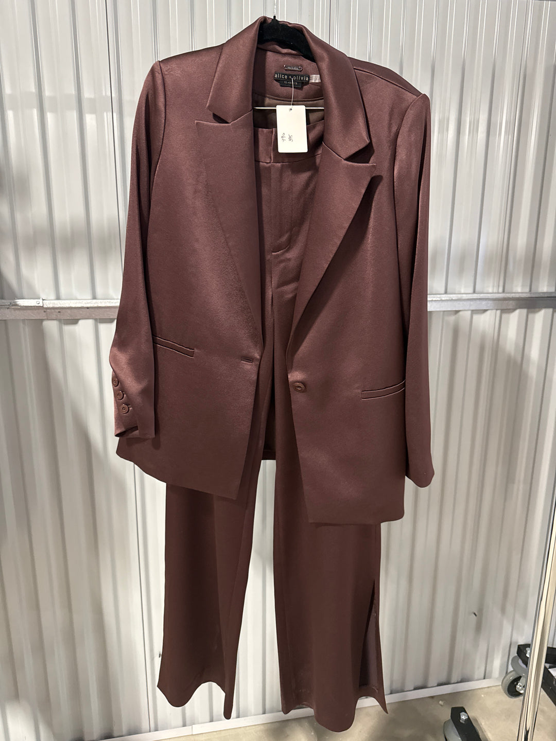 SOLD: Alice + Olivia Satin-y Suit (6; retail $990)