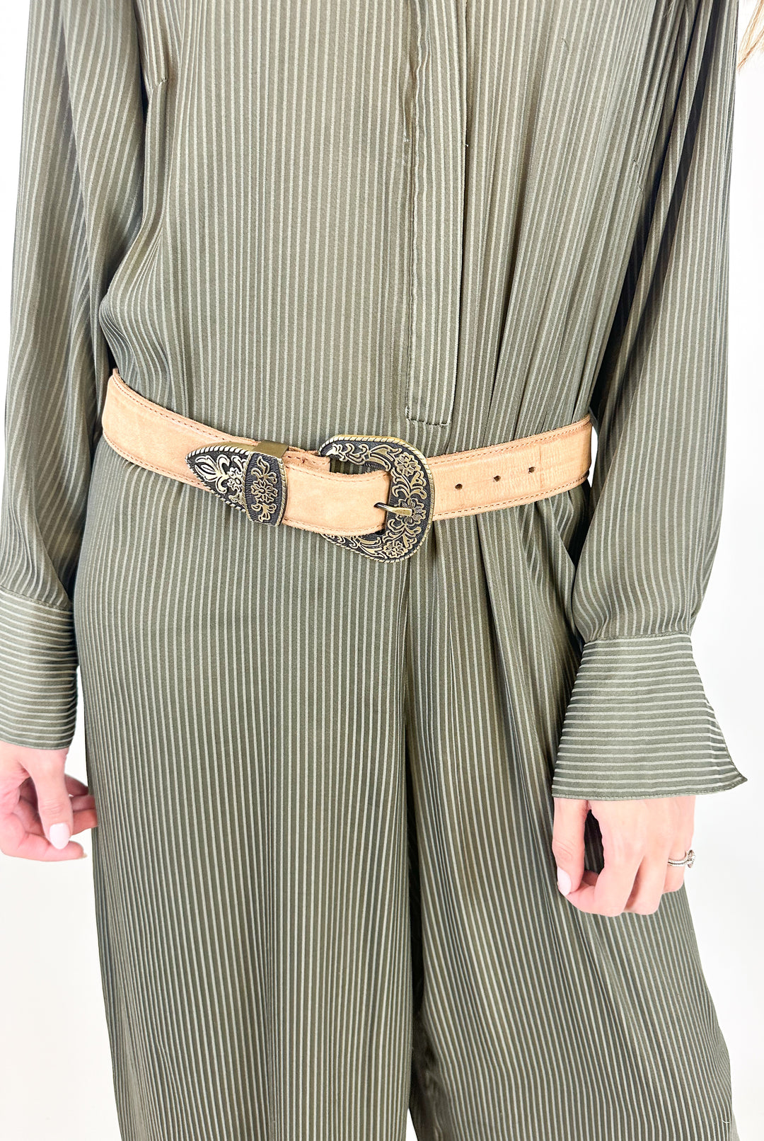 Idyllwind Tan Leather Western Belt With Silver Buckle