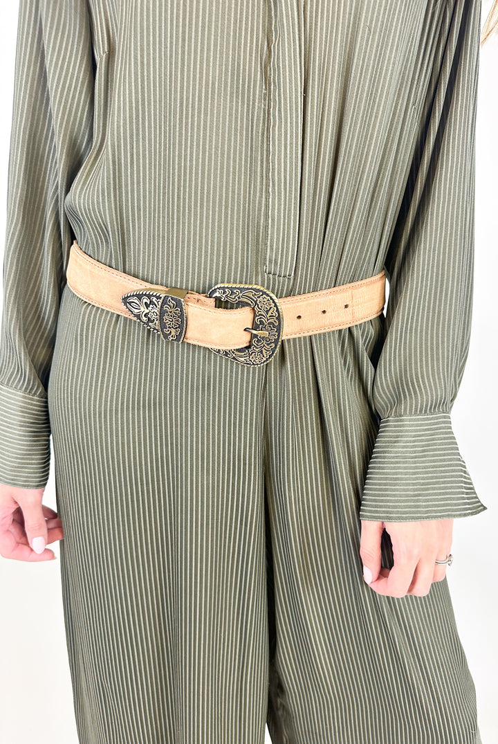 Idyllwind Tan Leather Western Belt With Silver Buckle