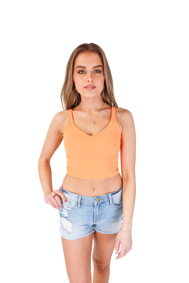 Lululemon Orange Align Cropped Tank(6)