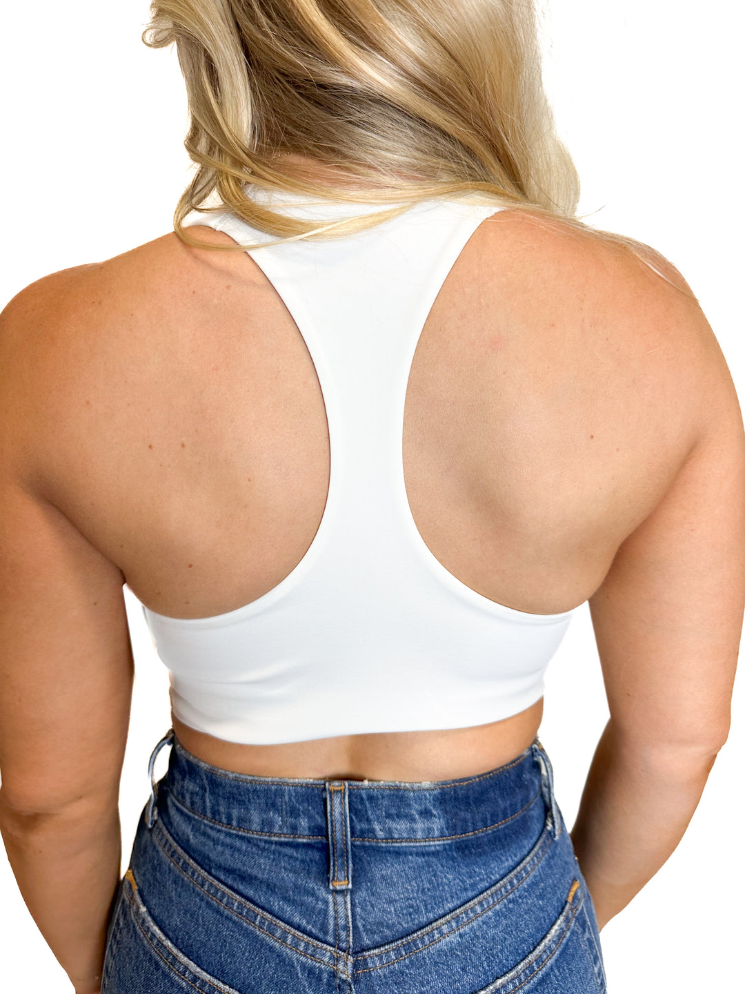 Spanx White Sports bra NWT (M; retail $68)