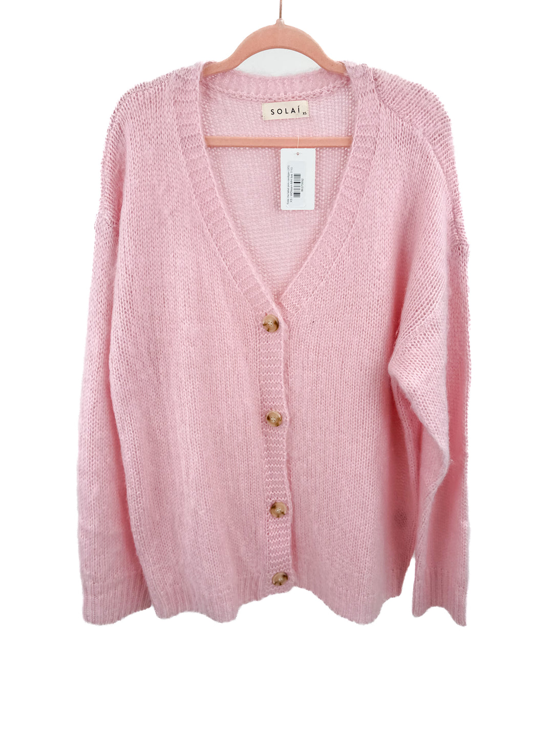 Solai the label pink cardigan (XS)
