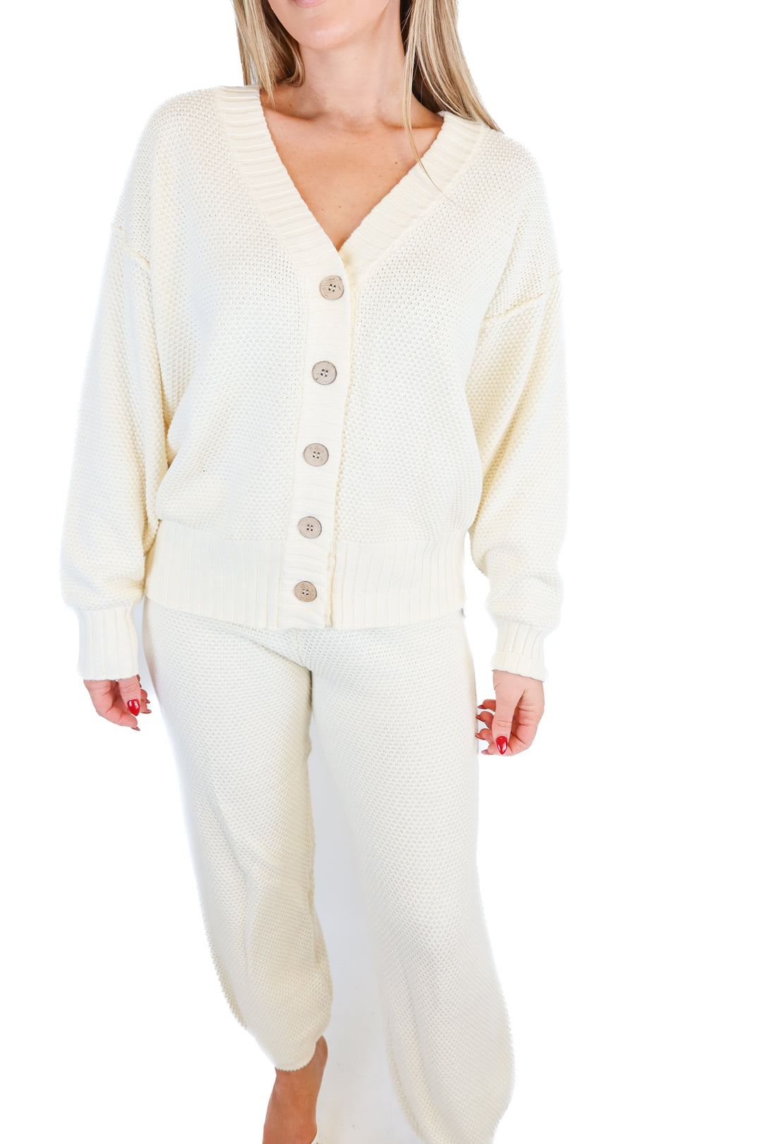 vici cream knitwear set (s)