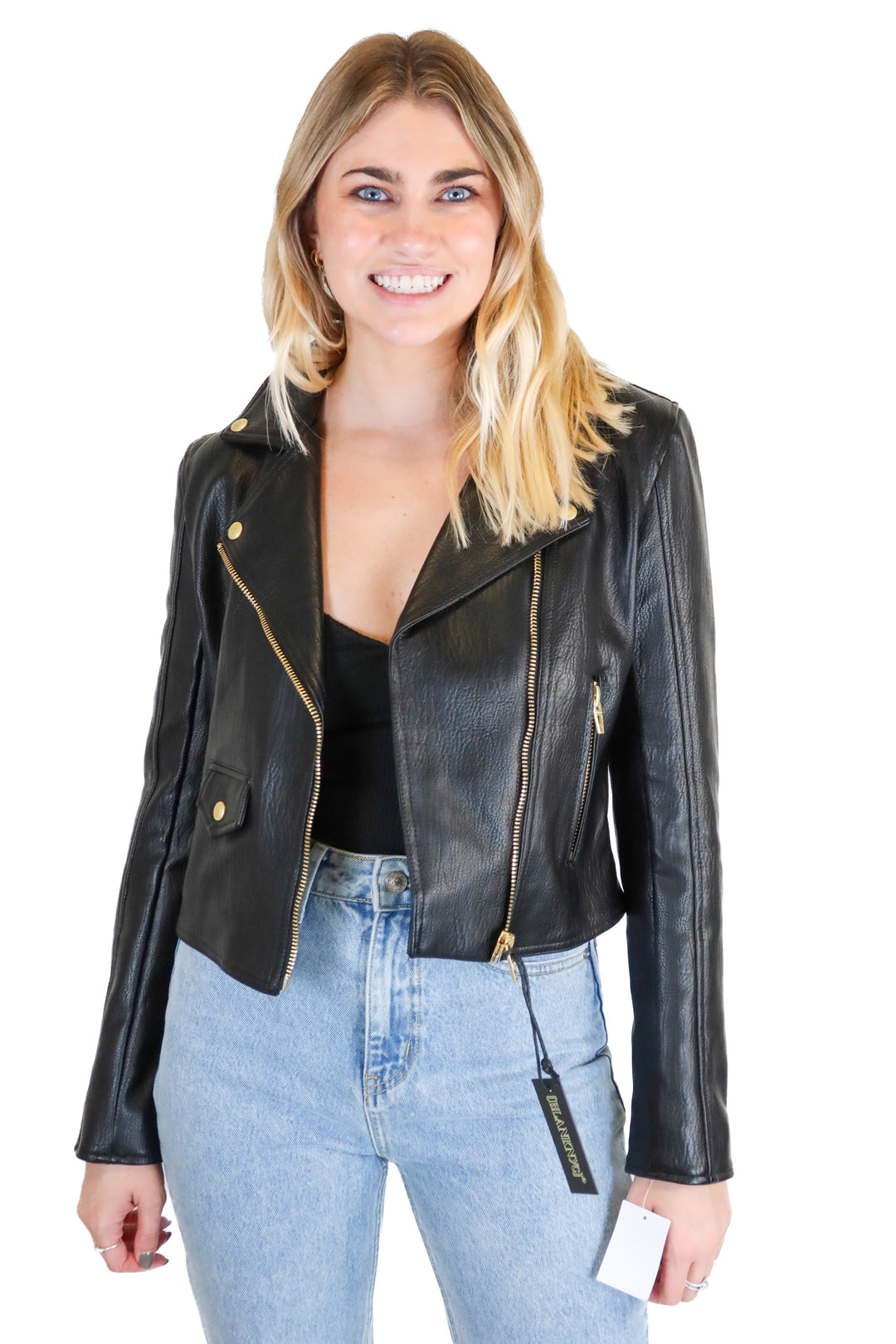 Blank NYC black leather jacket NWT (S)