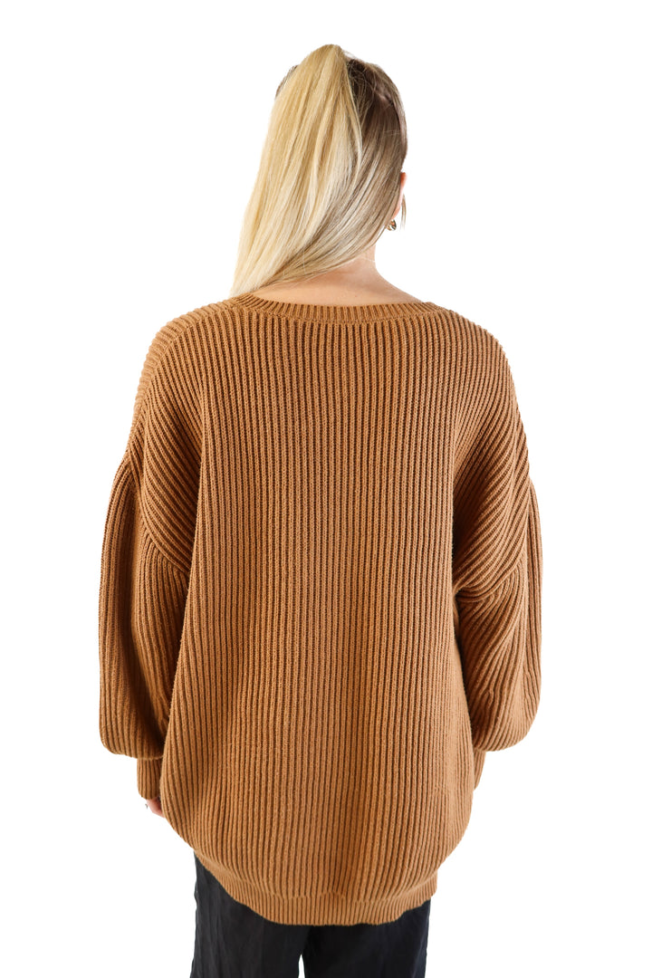 Apiece Apart Cotton & Cashmere Brown Sweater (M; retail $425)