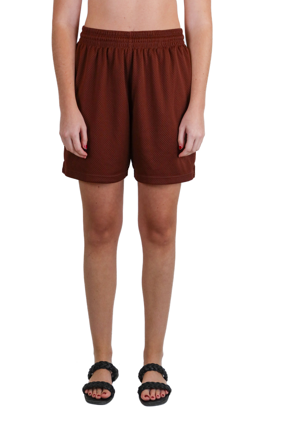 nike maroon dri-fit shorts (M)