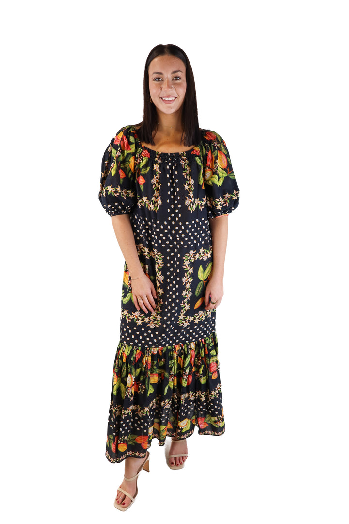 Farm Rio Cotton Floral Maxi Dress (S; retail $360)