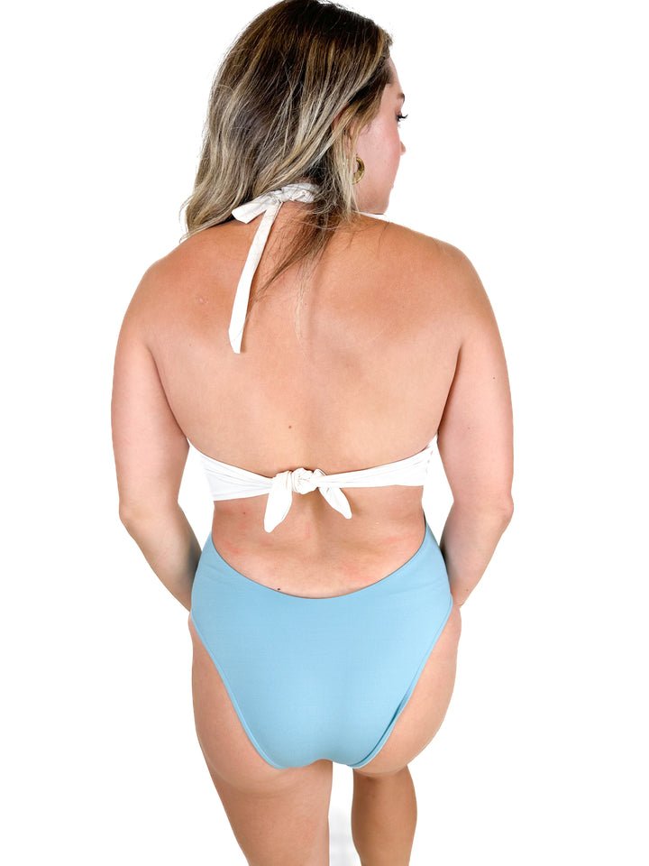 Venus Cream and Blue One Piece Suit (M)