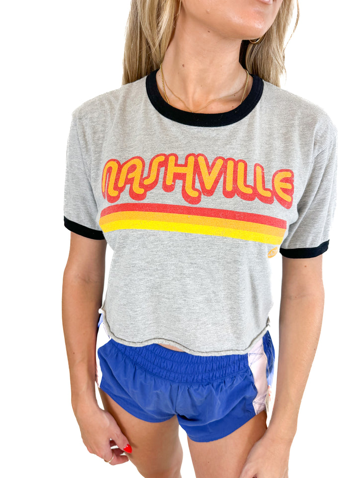 Next Level Nashville Cropped Graphic Tee (S)