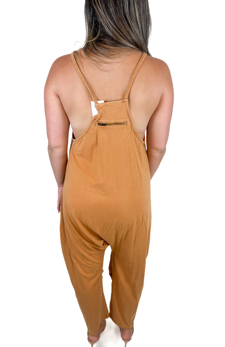 Free People Movement Hot Shot Onesie Toasted Coconut (M)