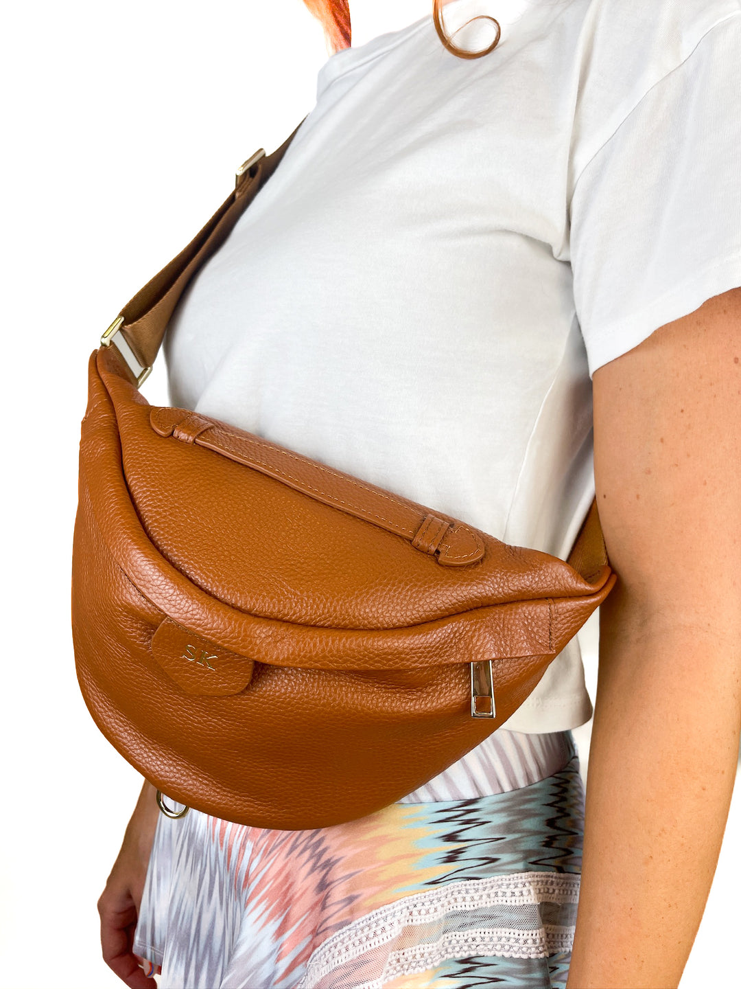 Sienna Olivia "SK" Tan Leather Bumbag