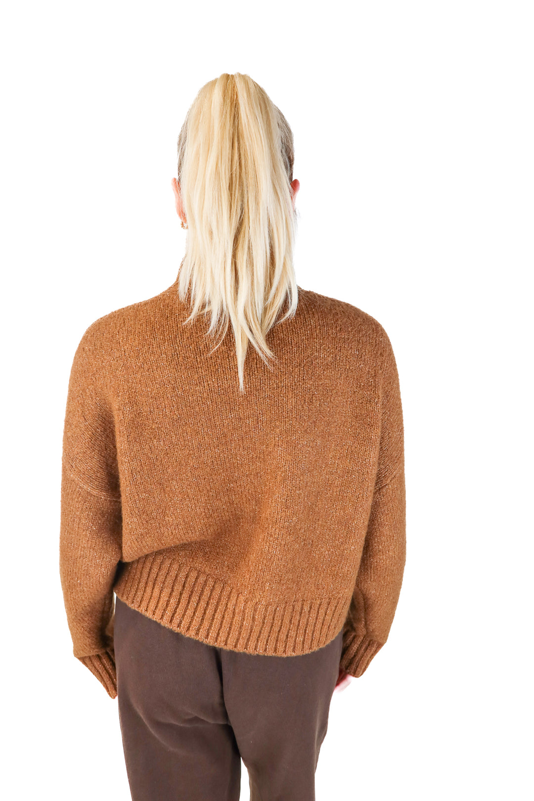 wayf brown turtleneck sweater NWT (m; retail $60)