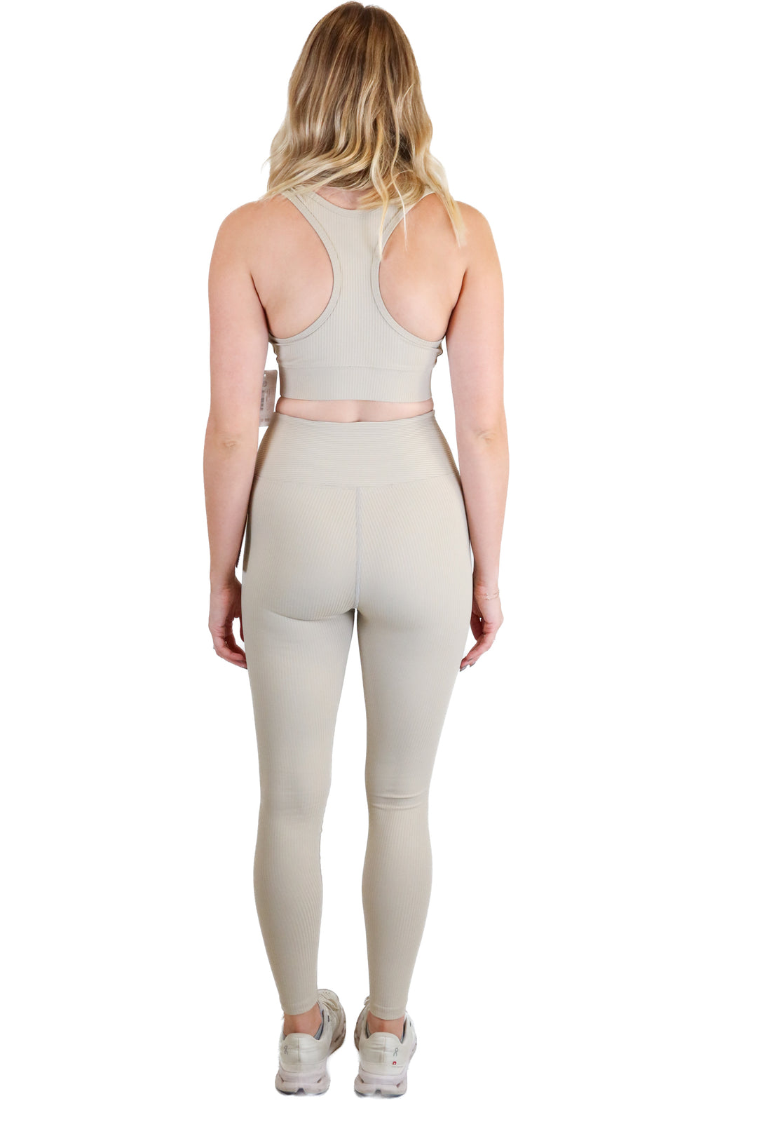 Year of Ours beige ribbed workout set NWT (S; $213)
