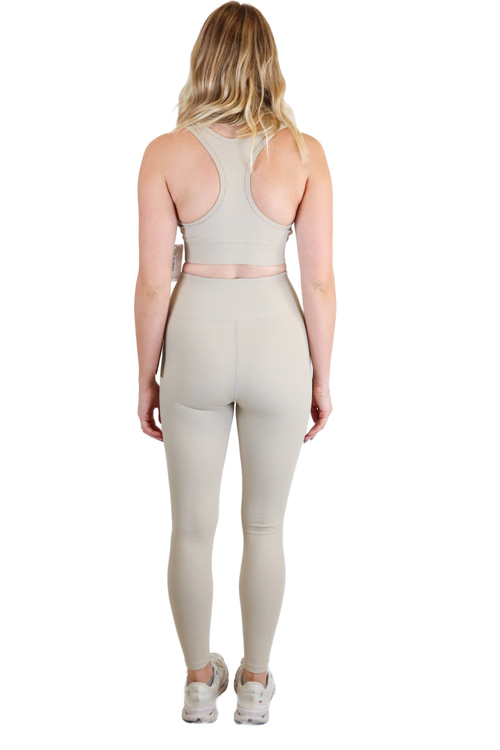 Year of Ours beige ribbed workout set NWT (S; $213)