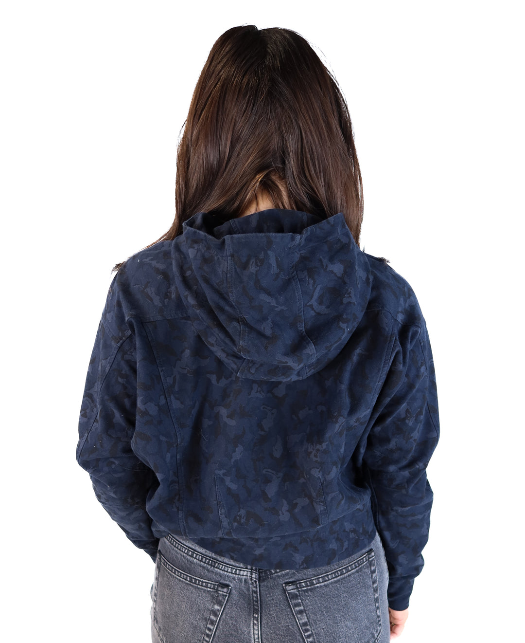 Athleta navy camo hoodie (m; retail $69.90)